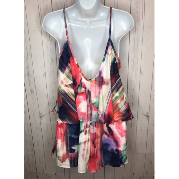 Karlie Size Small Watercolor Sleeveless Romper - Picture 4 of 6